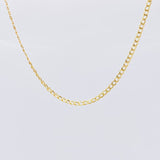 Cadena Cubana 2.15g / 45cm / 2.4mm Oro Amarillo 18K
