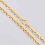 Cadena Cubana 2.15g / 45cm / 2.4mm Oro Amarillo 18K