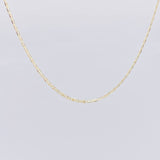 Cadena Escalera Plana Diamantada 1.4g / 45cm / 1.3mm Tres Oros 18K
