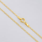Cadena Escalera Plana Diamantada 1.4g / 50cm / 1.3mm Tres Oros 18K