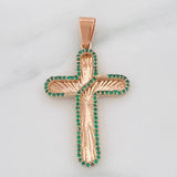 Dije Cruz Diamantada 5g / 4.5cm Oro Rosa 18K