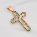 Dije Cruz Diamantada 5g / 4.5cm Oro Rosa 18K