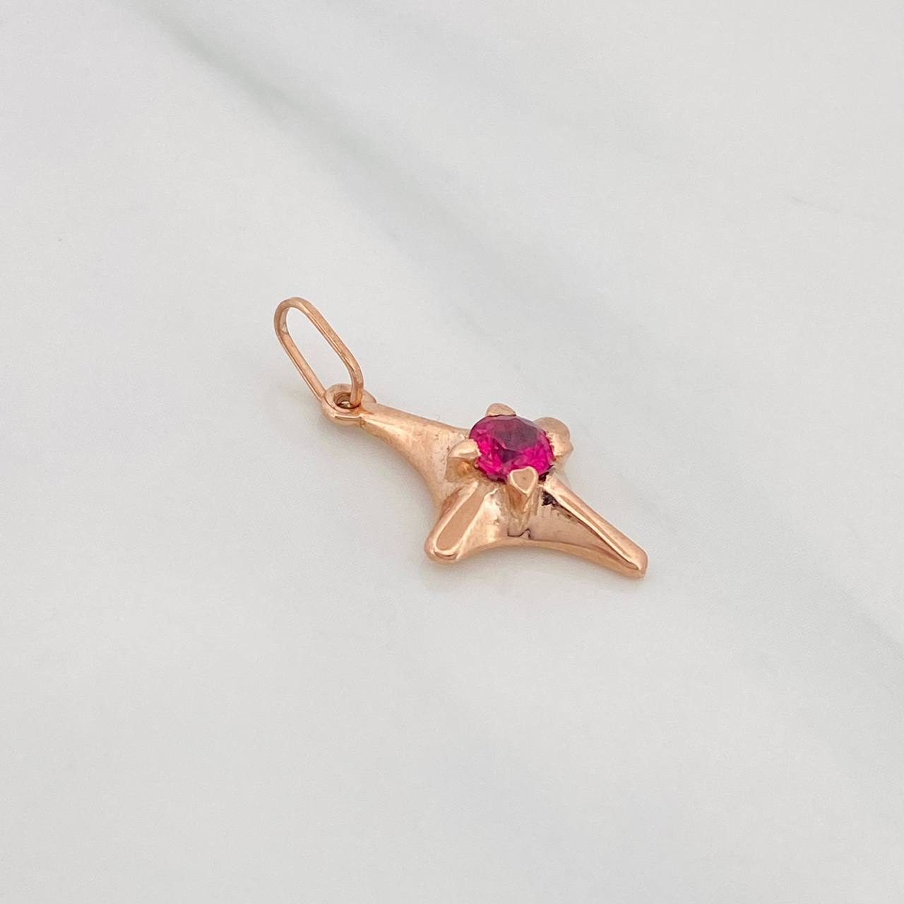 Dije Estrella Cardinal 1.35g / 2.3cm Oro Rosa 18K