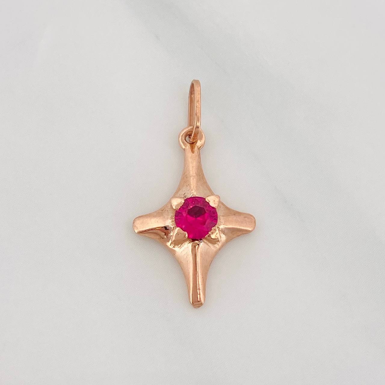 Dije Estrella Cardinal 1.35g / 2.3cm Oro Rosa 18K