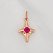 Dije Estrella Cardinal 1.35g / 2.3cm Oro Rosa 18K