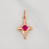 Dije Estrella Cardinal 1.35g / 2.3cm Oro Rosa 18K