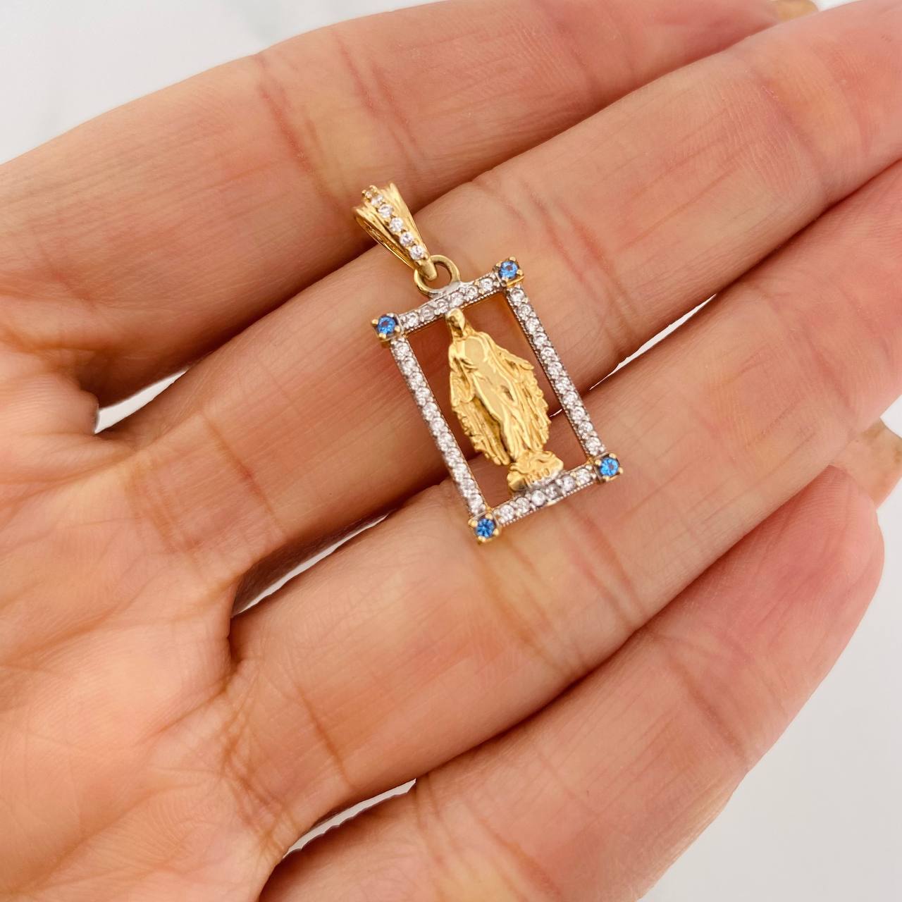 Dije Medalla Virgen Milagrosa 2.55g / 2.5cm Oro Amarillo 18K