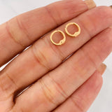 Candongas Carril Lisas 0.6g / 0.5cm Oro Amarillo 18K