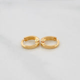 Candongas Carril Lisas 0.6g / 0.5cm Oro Amarillo 18K