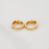 Candongas Carril Lisas 0.6g / 0.5cm Oro Amarillo 18K