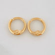 Candongas Carril Lisas 0.6g / 0.5cm Oro Amarillo 18K