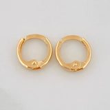 Candongas Carril Lisas 0.6g / 0.5cm Oro Amarillo 18K