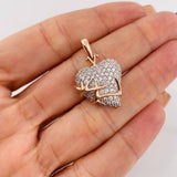 Dije Corazon Espinas 5.1g / 3cm Oro Rosa 18K