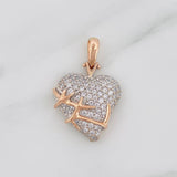 Dije Corazon Espinas 5.1g / 3cm Oro Rosa 18K