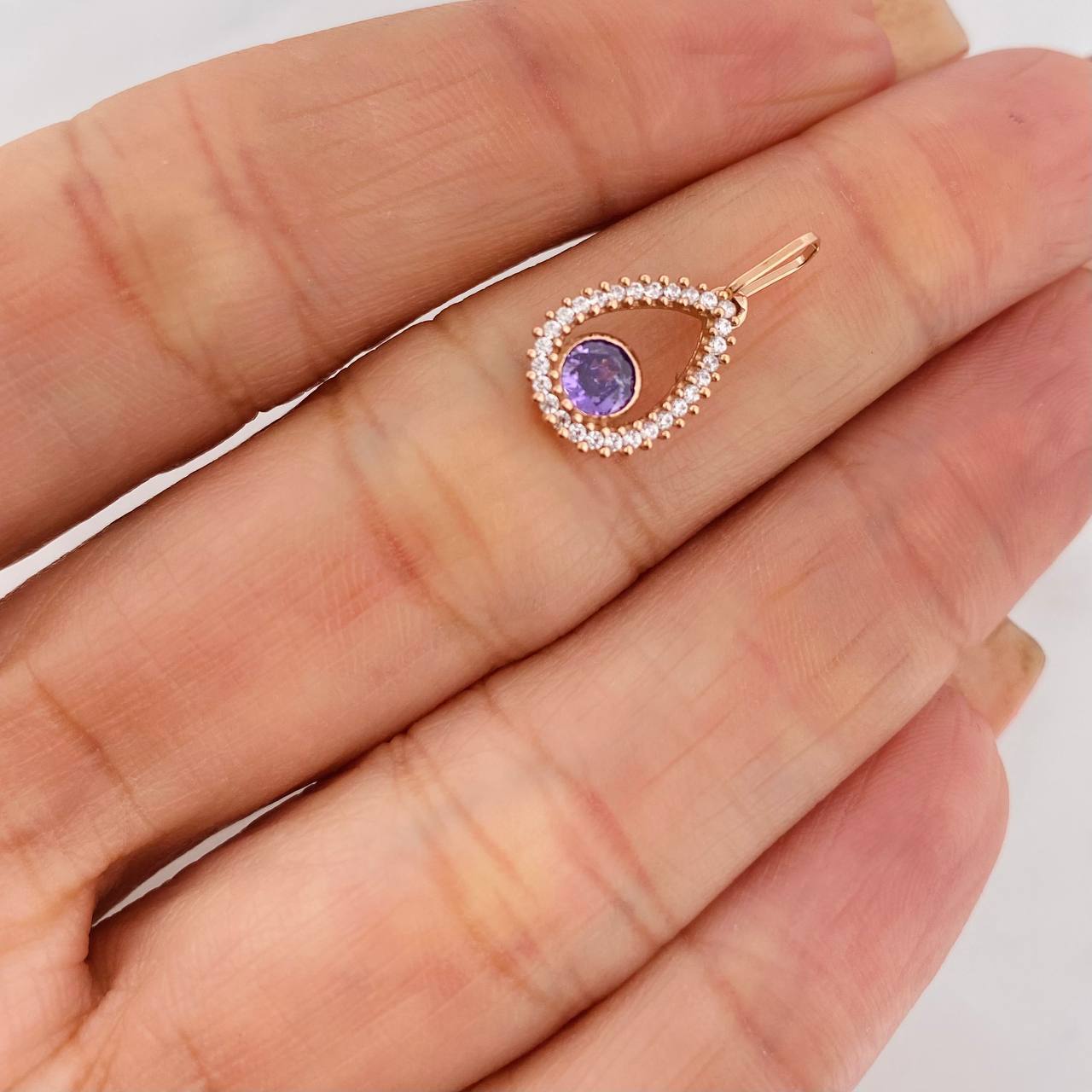 Dije Halo Gota 0.9g / 1cm Oro Rosa 18K