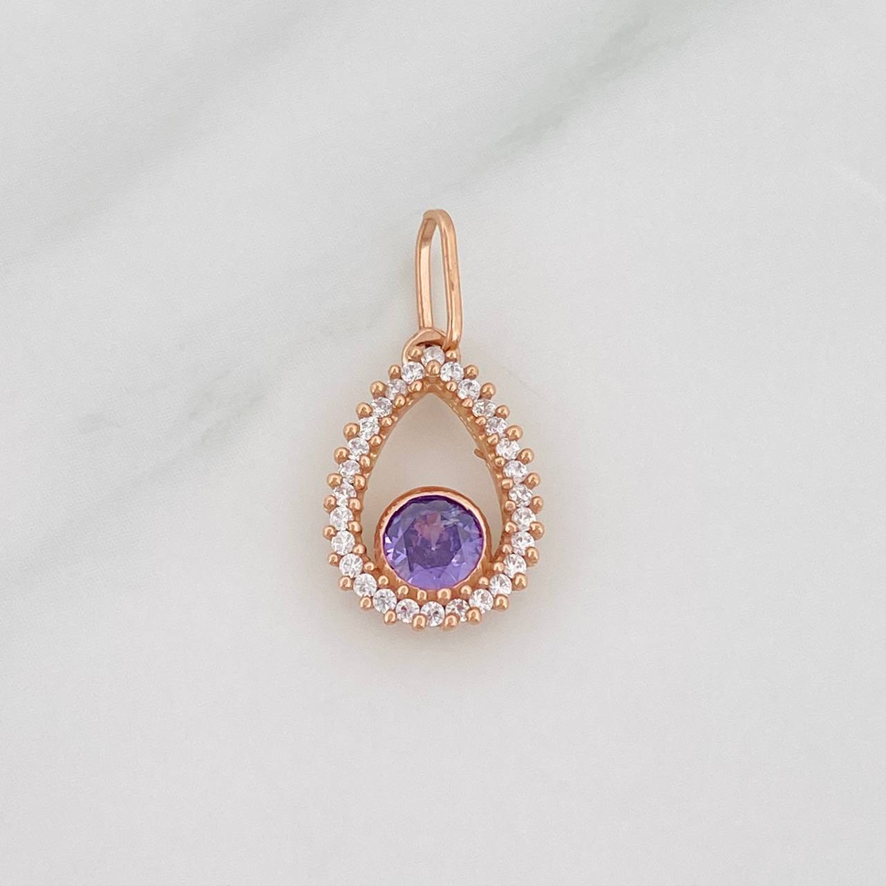 Dije Halo Gota 0.9g / 1cm Oro Rosa 18K