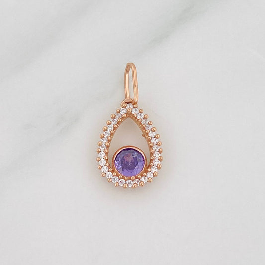 Dije Halo Gota 0.9g / 1cm Oro Rosa 18K