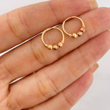 Candongas Trio 0.95g / 1.2cm Tres Oros 18K