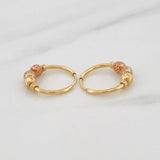 Candongas Trio 0.95g / 1.2cm Tres Oros 18K