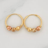 Candongas Trio 0.95g / 1.2cm Tres Oros 18K