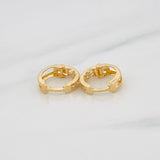 Candongas Carril 1.15g / 1cm Oro Amarillo 18K