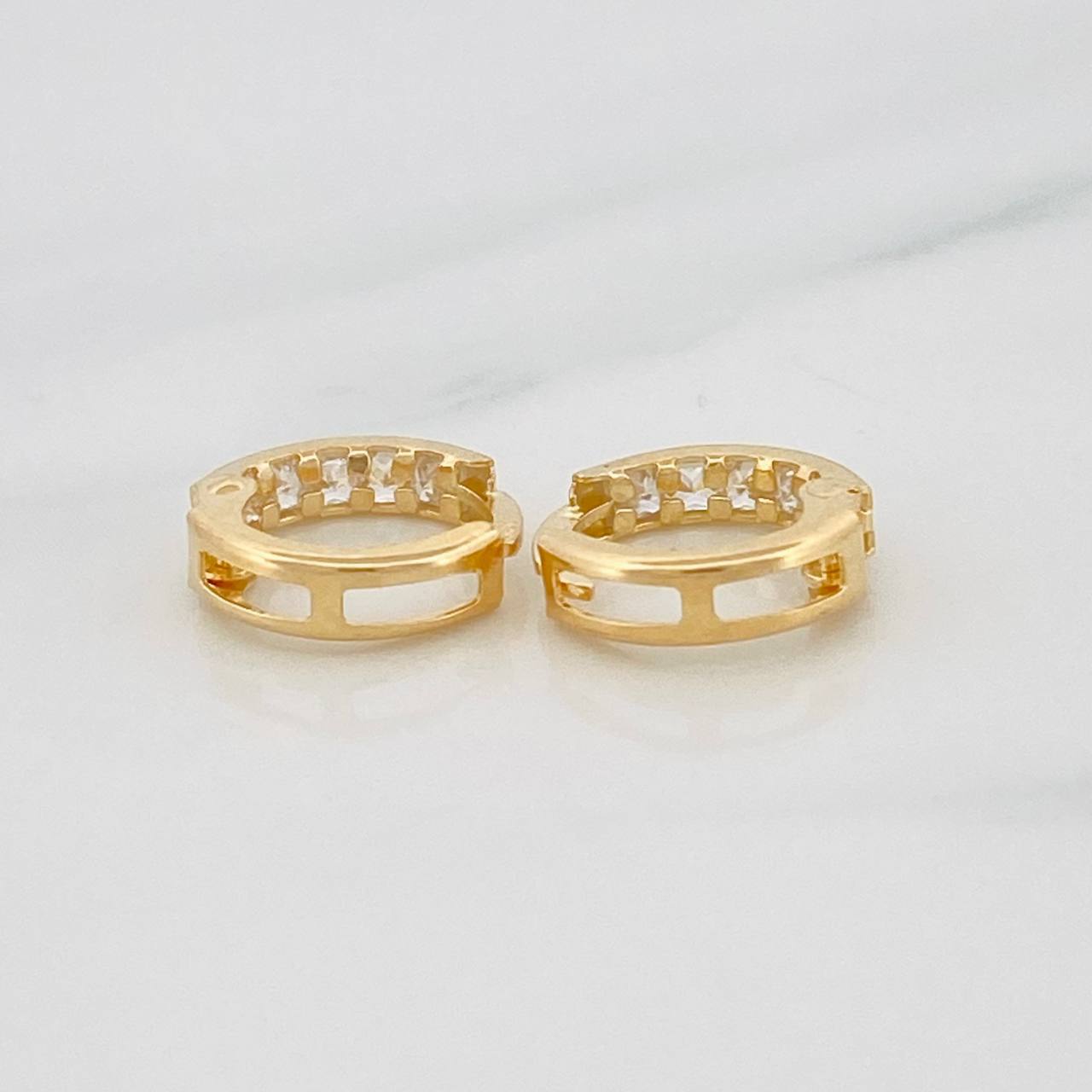 Candongas Carril 1.15g / 1cm Oro Amarillo 18K