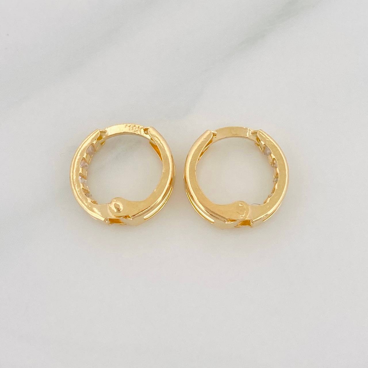 Candongas Carril 1.15g / 1cm Oro Amarillo 18K