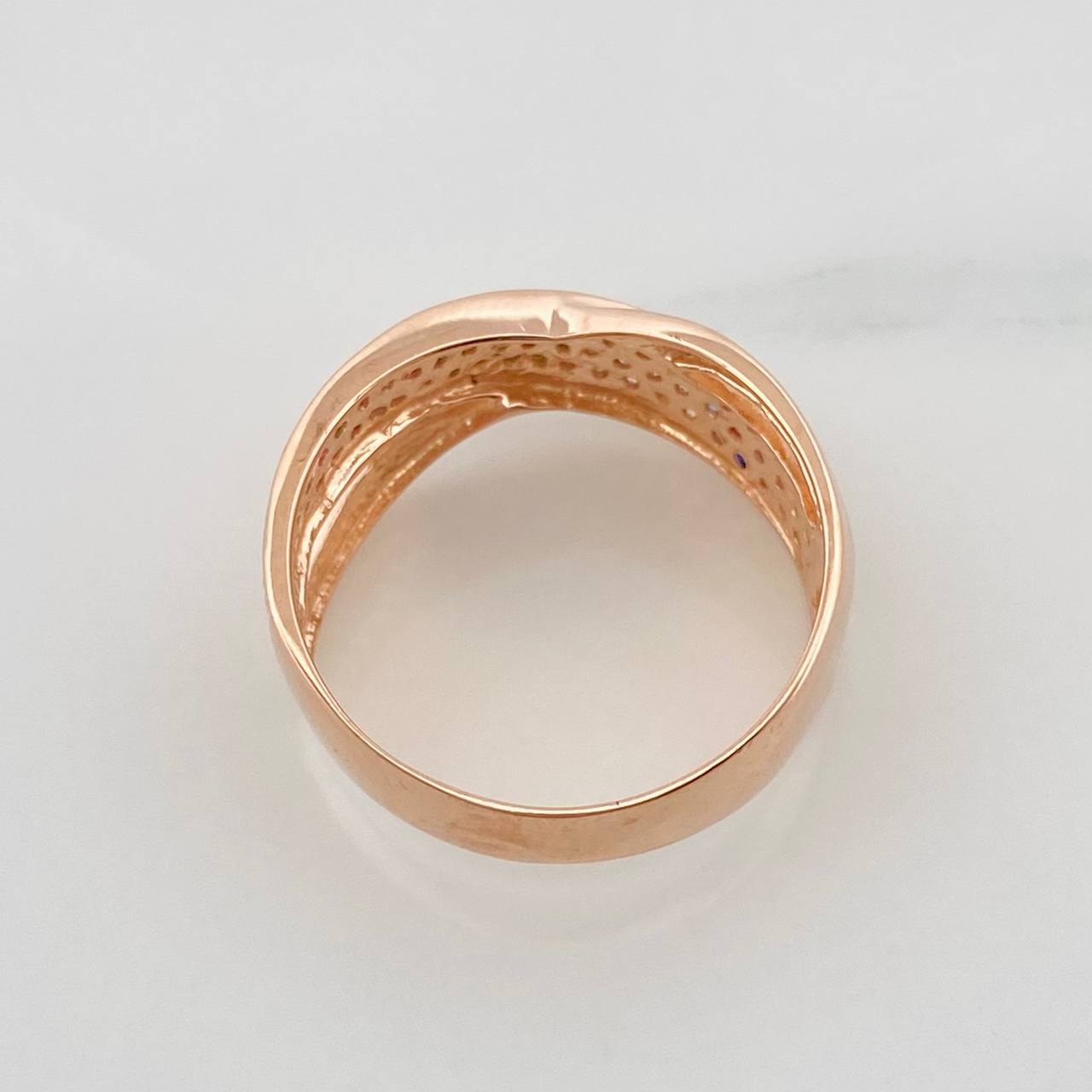 Anillo Cruzado 3.2g / T6 3/4 Oro Rosa 18K
