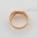 Anillo Cruzado 3.2g / T6 3/4 Oro Rosa 18K