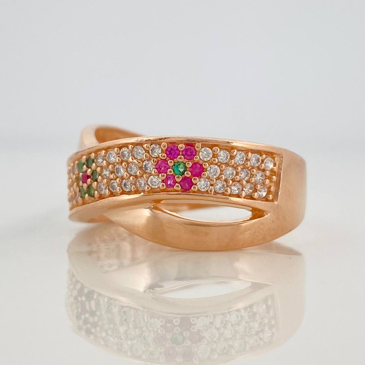 Anillo Cruzado 3.2g / T6 3/4 Oro Rosa 18K