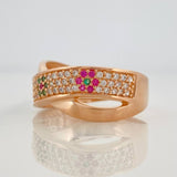 Anillo Cruzado 3.2g / T6 3/4 Oro Rosa 18K