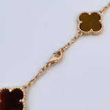Cadena Aro Seguido Trebol 37.15gr / 67.7cm / 2.1mm Ojo De Tigre Oro Amarillo Nac.Esp. 18K $