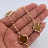 Cadena Aro Seguido Trebol 37.15gr / 67.7cm / 2.1mm Ojo De Tigre Oro Amarillo Nac.Esp. 18K $
