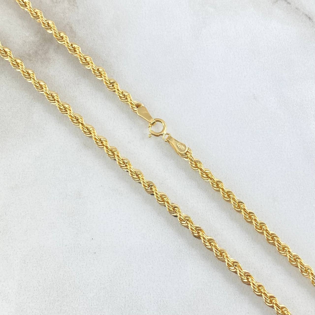 Cadena Lazo 3.4g / 50cm / 2.65mm Oro Amarillo 18K