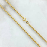 Cadena Lazo 2.55gr / 60cm / 2.1mm Oro Amarillo +3 18K *