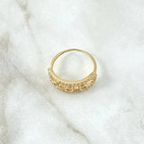 Anillo Marco Ovalado Orion 2.95gr / T6 1/2 / Circones Blancos Oro Amarillo 18K ©