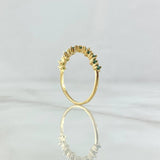 Anillo Zig Zag 1.45gr / T6 1/2 / Circones Verdes Oro Amarillo 18K ©