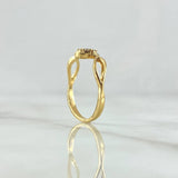 Anillo Centro de Infinito Dispar 2.4gr / T6 1/2 / Circones Blancos Oro Amarillo 18K ©
