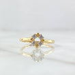 Anillo Cuarteto de Esferas 1.5gr / T6 / Circones Blancos Oro Amarillo 18K