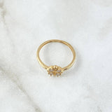 Anillo Cuarteto de Esferas 1.5gr / T6 / Circones Blancos Oro Amarillo 18K