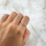 Anillo Cuarteto de Esferas 1.5gr / T6 / Circones Blancos Oro Amarillo 18K