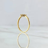 Anillo Cuarteto de Esferas 1.5gr / T6 / Circones Blancos Oro Amarillo 18K
