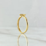Anillo Solitario Halo Exagonal 2gr / T6 3/4 / Circones Blancos Oro Amarillo 18K