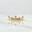 Anillo Corona Enpuntada 1.4gr / T6 1/4 / Circones Rosados Oro Amarillo 18K