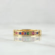 Anillo Carril Oso TS 3.15gr / T6 1/4 / Circones Multicolor Oro Amarillo 18K