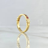 Anillo Carril Oso TS 3.15gr / T6 1/4 / Circones Multicolor Oro Amarillo 18K
