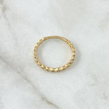 Anillo Pluri Ojos Parciales 1.7gr / T7 / Circones Blancos Oro Amarillo 18K