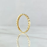 Anillo Pluri Ojos Parciales 1.7gr / T7 / Circones Blancos Oro Amarillo 18K