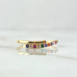 Anillo Lineas Onduladas 2gr / T7 1/4 / Circones Multicolor Oro Amarillo 18K