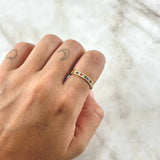 Anillo Carril Oso TS 3.15gr / T6 1/4 / Circones Multicolor Oro Amarillo 18K